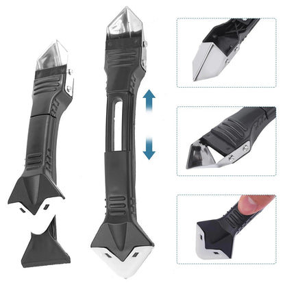 Outil de calfeutrage 3-en-1 - Extracteur & Lisseur de silicone