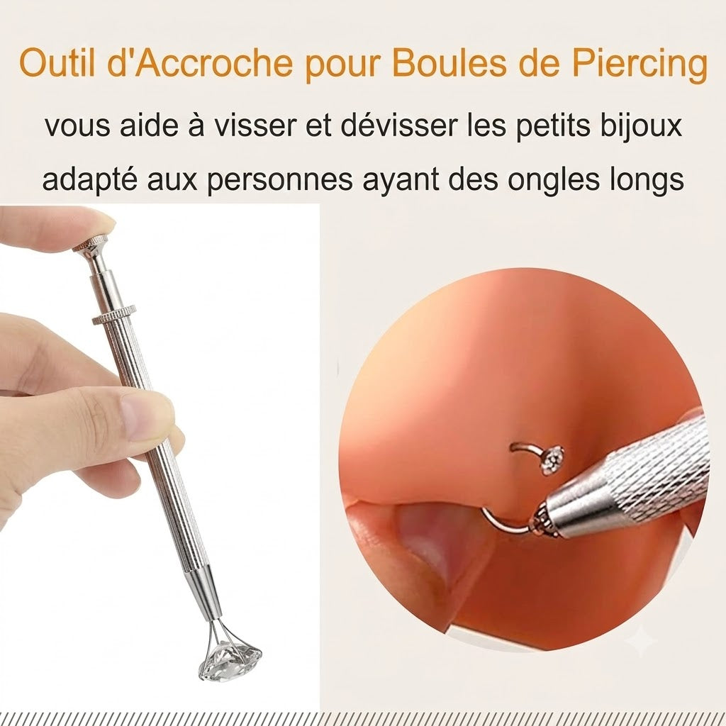 Piercing de nez fer à cheval – Pas de vis interne, Confortable à porter
