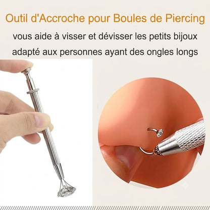 Piercing de nez fer à cheval – Pas de vis interne, Confortable à porter
