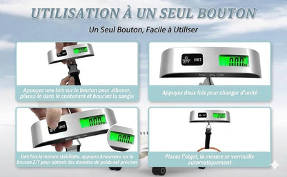 Pèse-bagage portable avec écran LCD