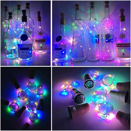Guirlande lumineuse LED avec bouchon en liège pour bouteille DIY – Éclairage d'ambiance en fil pour décoration