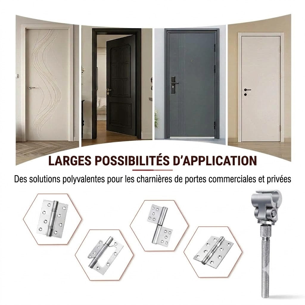 Clé universelle réglable pour charnières