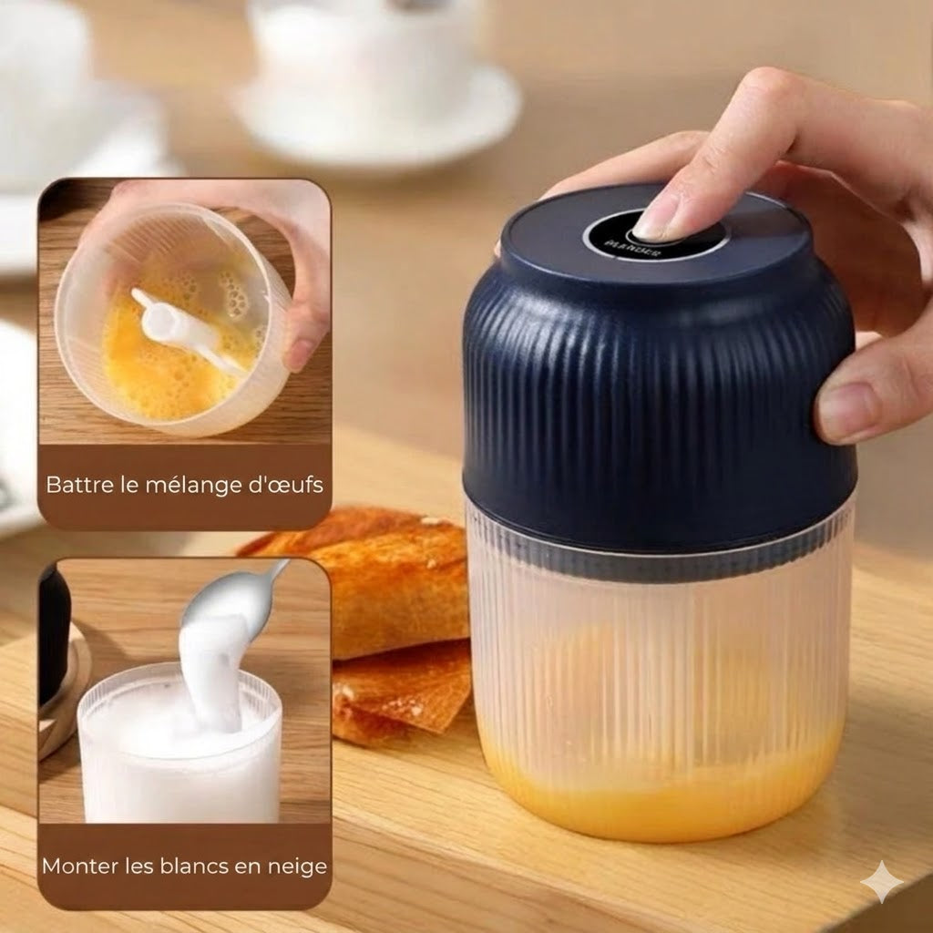 Mini hachoir sans fil – Hachoir électrique pour ail et oignon – Rechargeable par USB