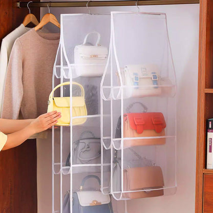 Organisateur de sacs à main suspendu (anti-poussière)