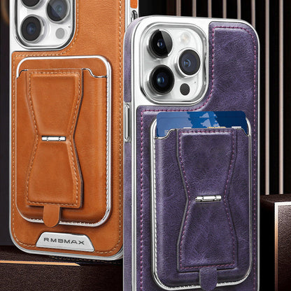 Coque iPhone en Cuir avec Porte-Cartes Magnétique