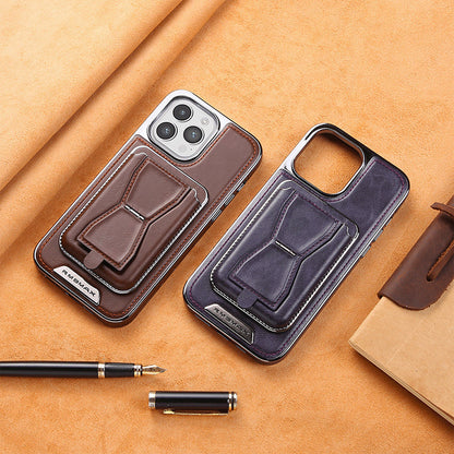 Coque iPhone en Cuir avec Porte-Cartes Magnétique