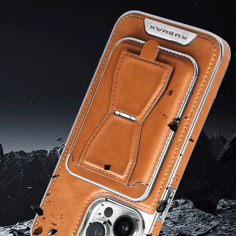 Coque iPhone en Cuir avec Porte-Cartes Magnétique