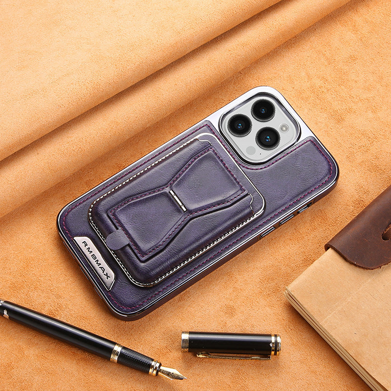 Coque iPhone en Cuir avec Porte-Cartes Magnétique