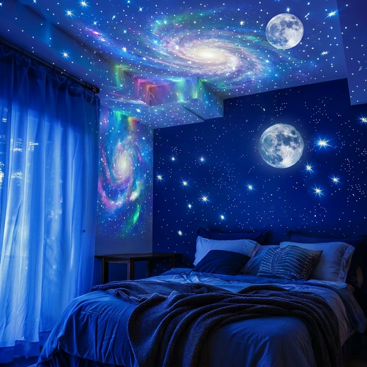 🔌 Veilleuse projecteur d'étoiles et d'océan HD Plug-and-play 🥳⭐
