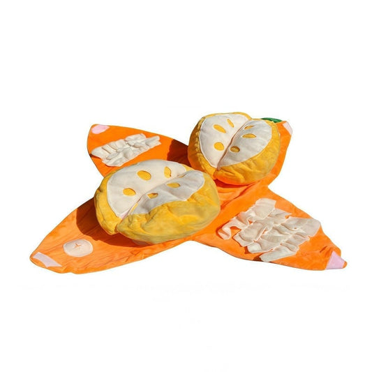 Jeu de fouille interactif pour chien - Peluche puzzle fruit avec cachettes