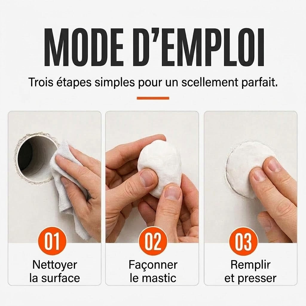 Colle d'étanchéité imperméable nouvelle génération (1 lot de 3 pièces)