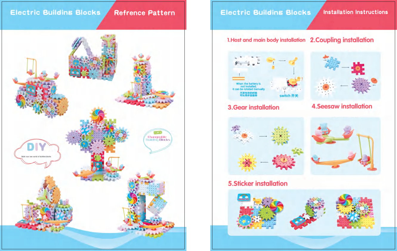 Coffret de construction éducatif : engrenages électriques