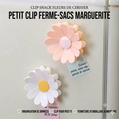 🌼 Clips de fermeture en forme de fleur – Pour la conservation des snacks et des aliments (4 pièces)