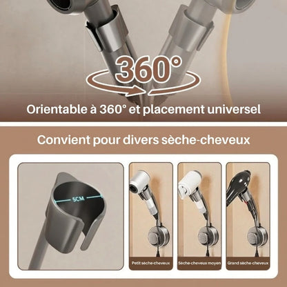 Support de sèche-cheveux mains libres
