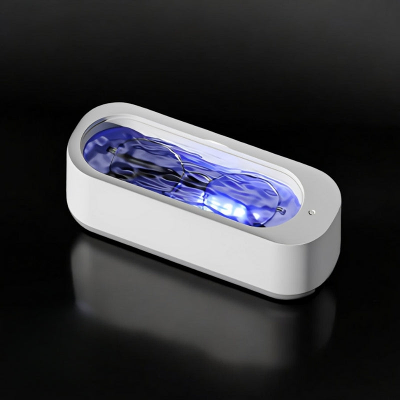 Clearzy™ Nettoyeur à Ultrasons pour Lunettes et Bijoux - Bac de Nettoyage Professionnel (Convient aussi aux prothèses dentaires)