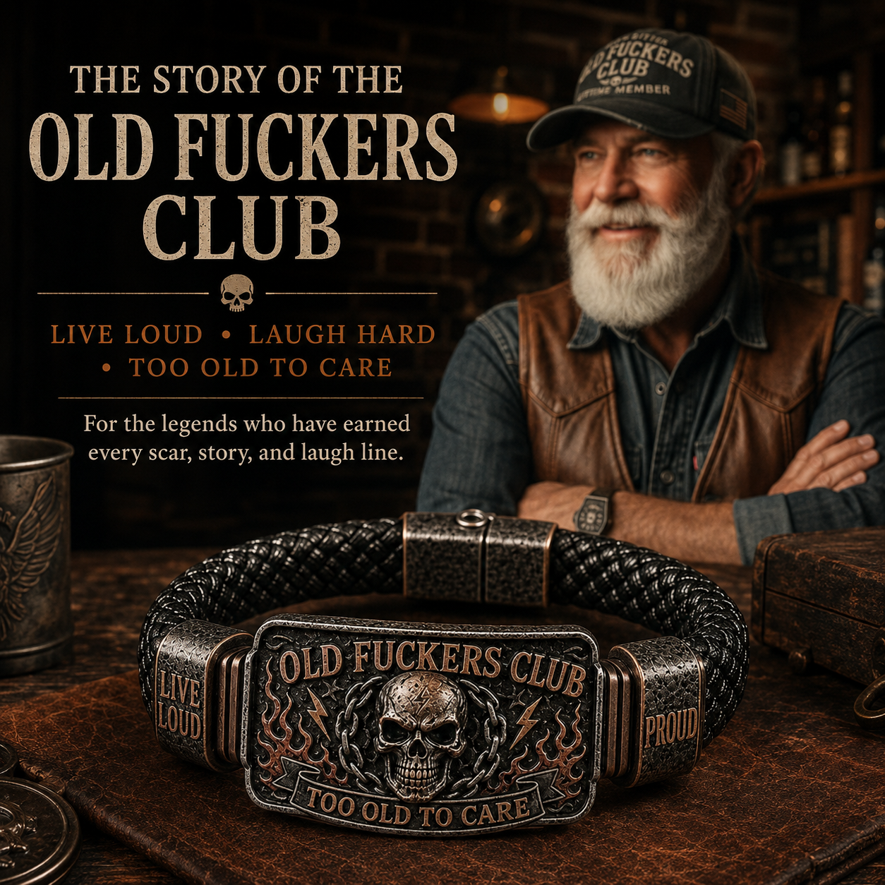 ☠️ Old Guys Club & Wild & Free 🪓 | Bracelet vintage édition limitée 2026