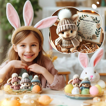 Mini peluches de lapins faites main - Joli cadeau de Pâques et décoration