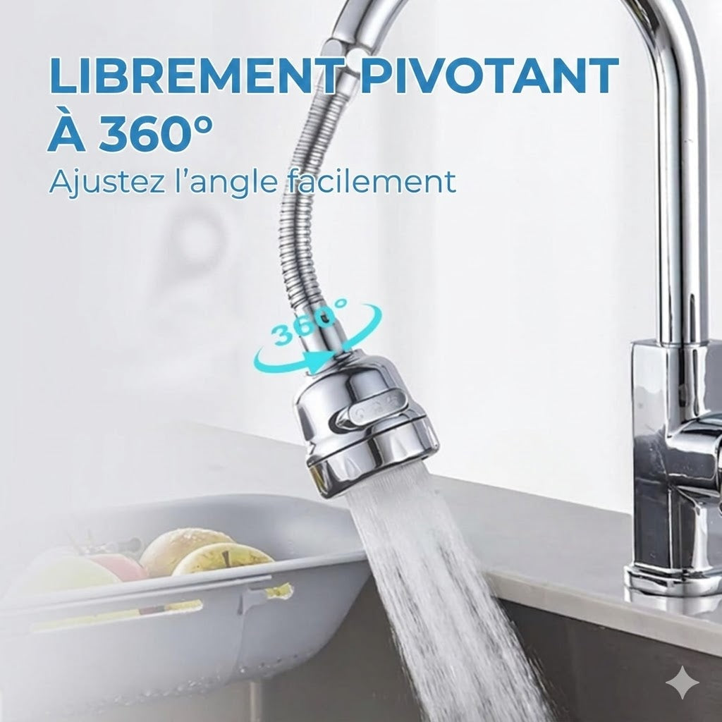 Douchette pour robinet de cuisine - Extension économiseur d'eau