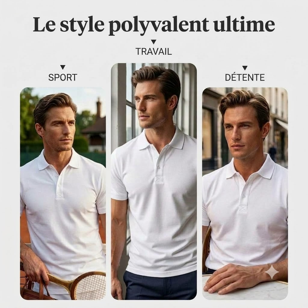 Polo à manches courtes pour homme – Coupe slim et sportive