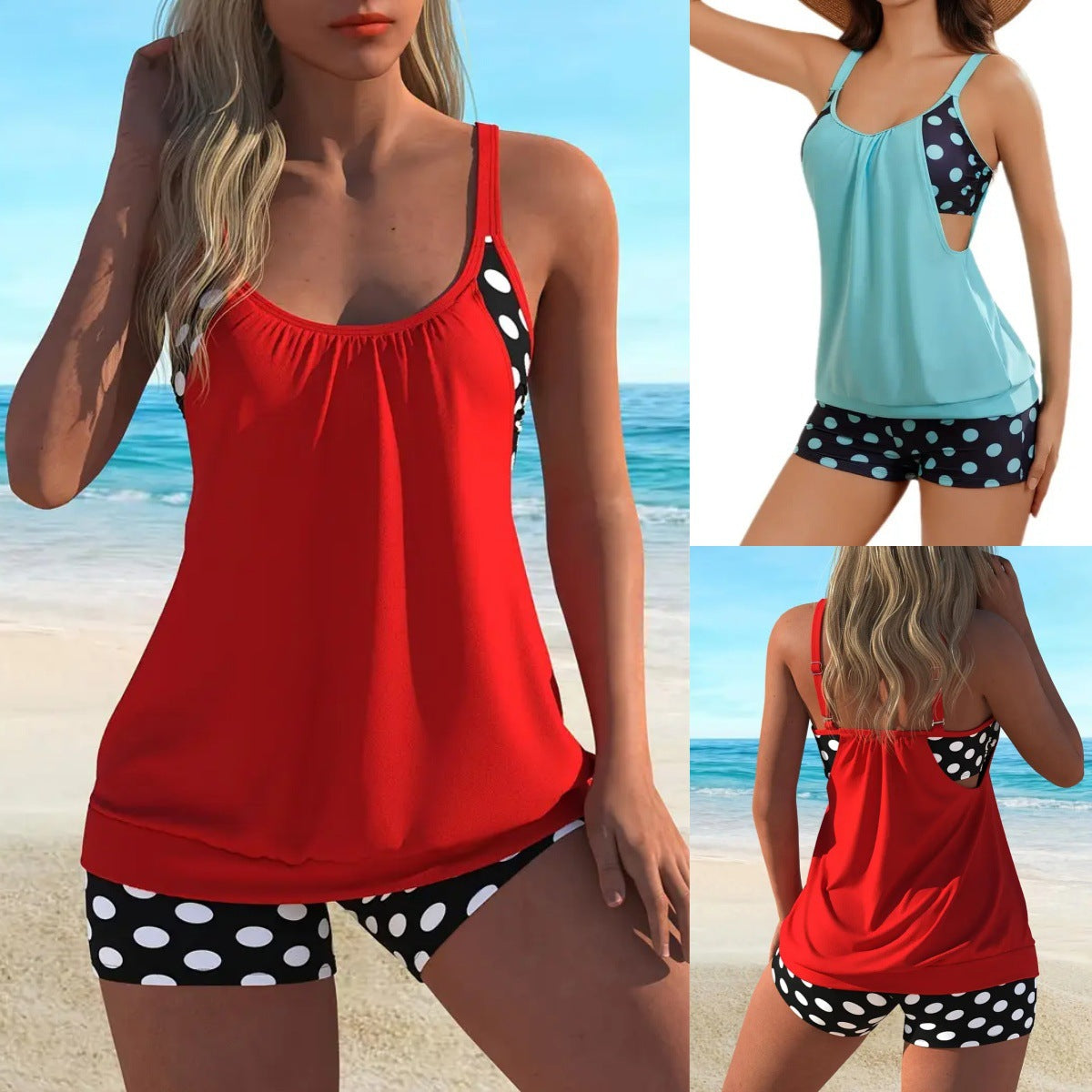 Bikini deux pièces à pois pour femmes