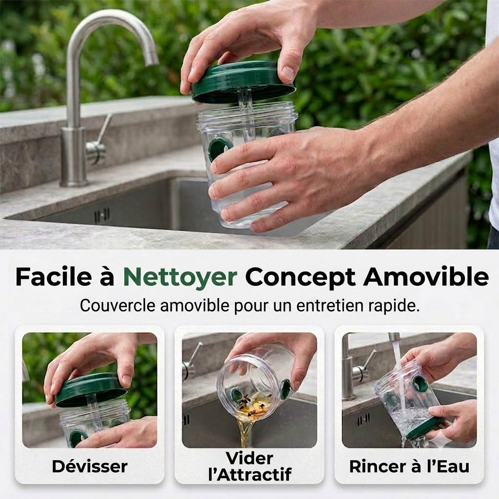 Piège à guêpes et mouches solaire suspendu