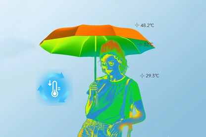 Parapluie ultra-léger en carbone – Protection UV (revêtement noir) pour le soleil et la pluie ☂️