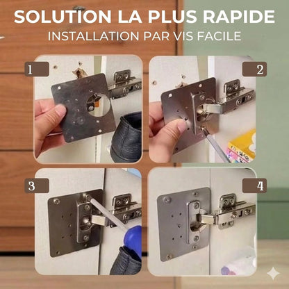 Kit de réparation professionnel pour charnières de placard