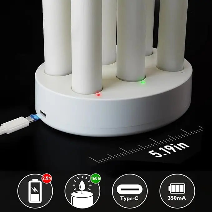 Bougies LED rechargeables atmosphériques avec télécommande et minuterie