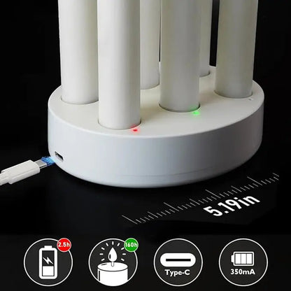 Bougies LED rechargeables atmosphériques avec télécommande et minuterie