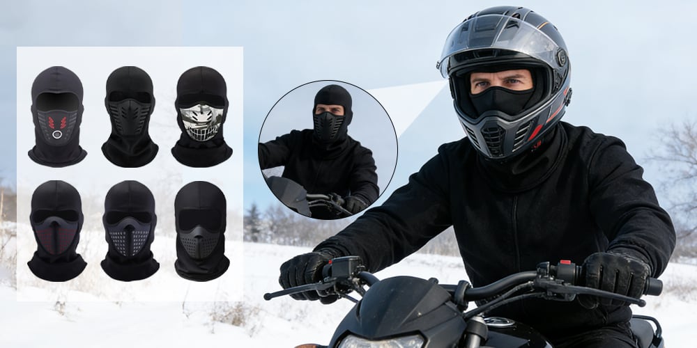 Cagoule Thermique & Masque de Ski - Coupe-vent et Imperméable (moto / ski)