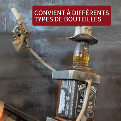 Support en forme de crâne pour bouteilles de boissons et spiritueux