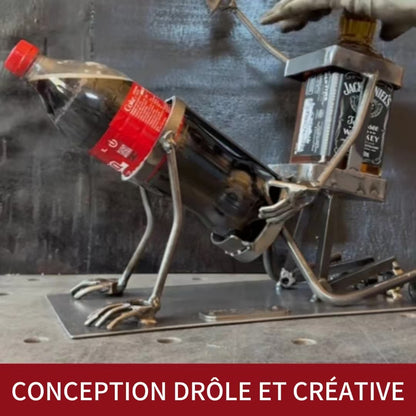 Support en forme de crâne pour bouteilles de boissons et spiritueux