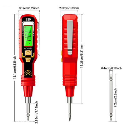 Testeur de Tension Numérique Sans Contact (Écran LCD)
