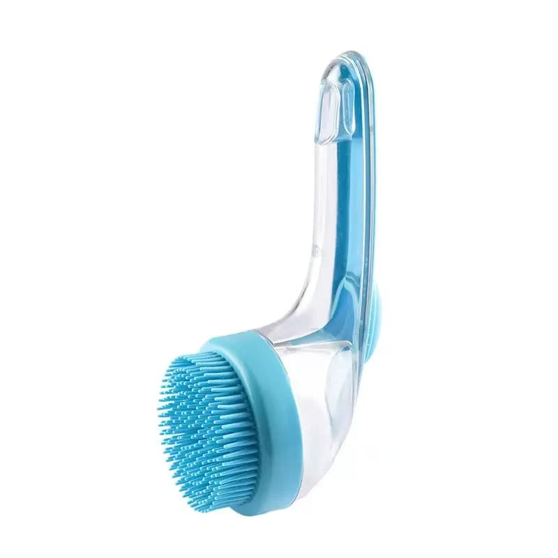 Brosse de Douche pour Chiens avec Distributeur de Shampoing