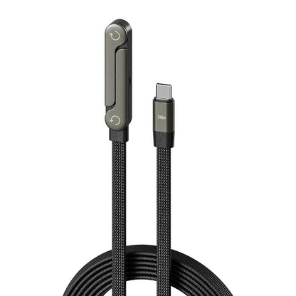 Câble de Charge USB-C 2 en 1 avec Support Invisible - Charge Super Rapide 240W