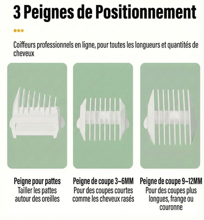 Tondeuse avec fonction aspiration (Fini les poils partout)