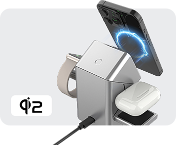 Station de charge sans fil magnétique pliable 3-en-1