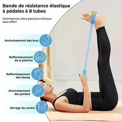 FitPedal - Bande de Résistance avec Pédales et Poignées