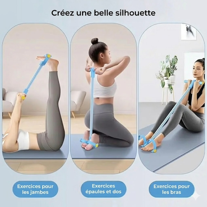 FitPedal - Bande de Résistance avec Pédales et Poignées
