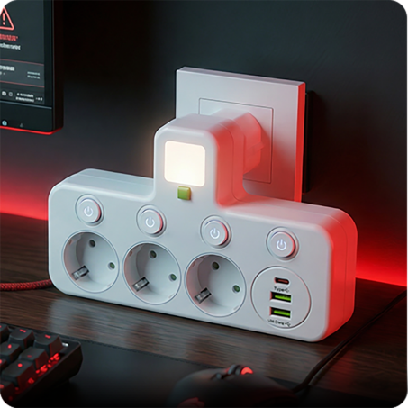 Adaptateur de Prise Murale Multi-ports (UE)