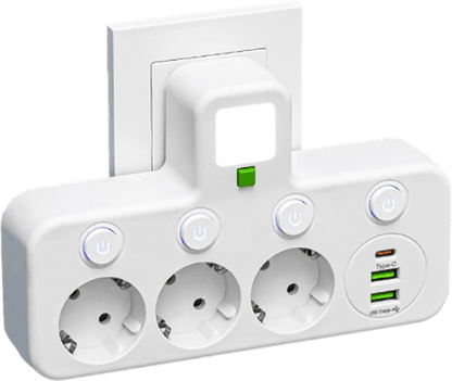 Adaptateur de Prise Murale Multi-ports (UE)
