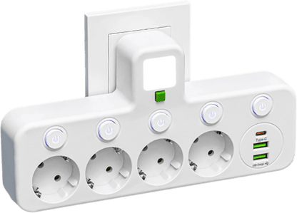 Adaptateur de Prise Murale Multi-ports (UE)