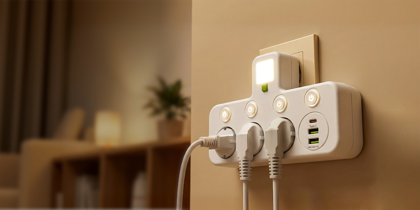 Adaptateur de Prise Murale Multi-ports (UE)