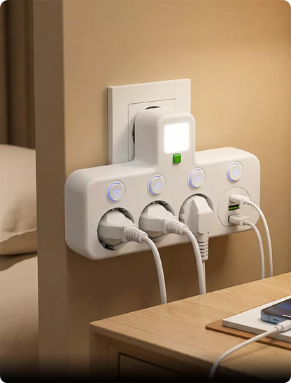 Adaptateur de Prise Murale Multi-ports (UE)