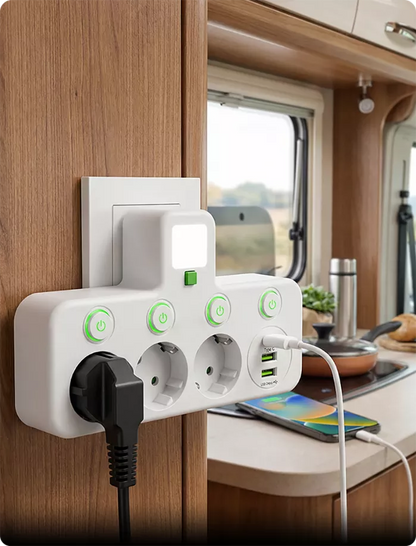 Adaptateur de Prise Murale Multi-ports (UE)