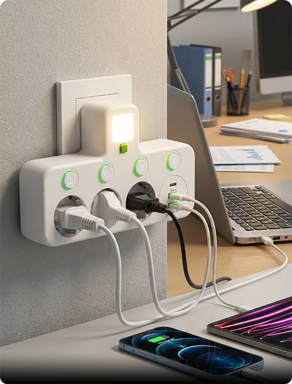 Adaptateur de Prise Murale Multi-ports (UE)