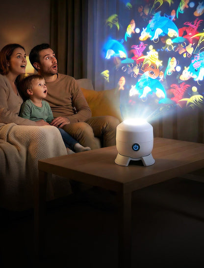 Lampe projecteur LED rotative – Éclairage d'ambiance dynamique