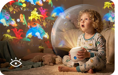 Lampe projecteur LED rotative – Éclairage d'ambiance dynamique