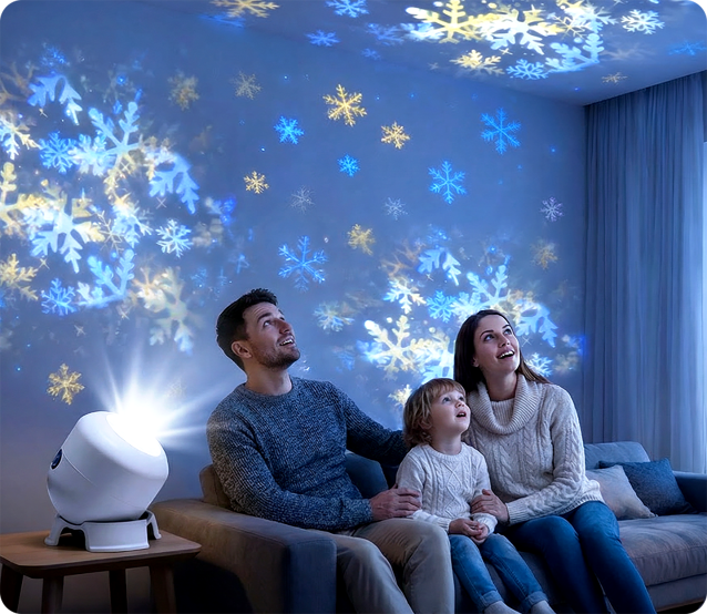 Lampe projecteur LED rotative – Éclairage d'ambiance dynamique