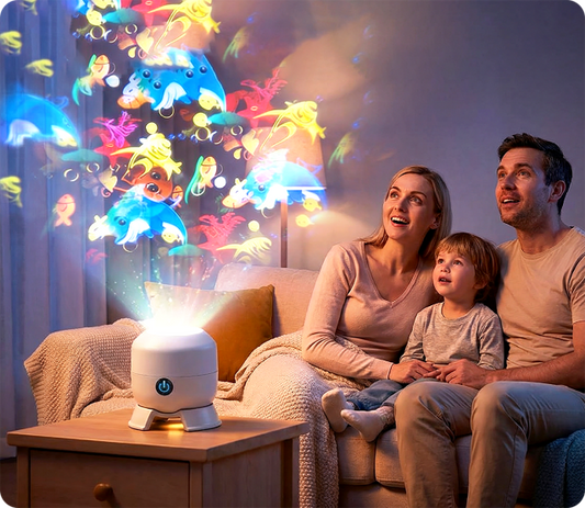 Lampe projecteur LED rotative – Éclairage d'ambiance dynamique